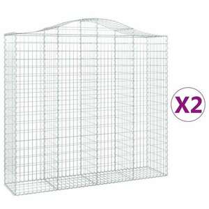 2 db íves horganyzott vas gabion kosár 200x50x180/200 cm kép