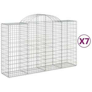 7 db íves horganyzott vas gabion kosár 200x50x120/140 cm kép