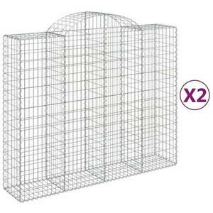 2 db íves horganyzott vas gabion kosár 200x50x160/180 cm kép