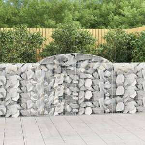 vidaXL 25 db íves horganyzott vas gabion kosár 300 x 30 x 100/120 cm kép