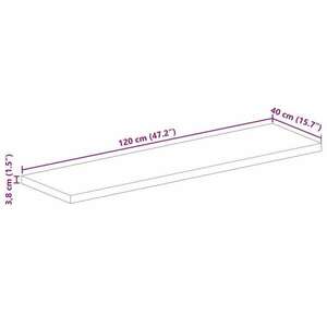 vidaXL tömör újrahasznosított fa téglalap alakú asztallap 120x40x3, 8cm kép