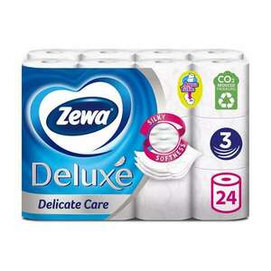 Toalettpapír 3 rétegű kistekercses 100% cellulóz 24 tekercs/csomag delicate care deluxe zewa hófehér kép