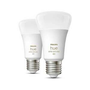 Philips Hue WCA LED Fényforrás 6.5W 800lm 6500K E27 - Állítható színű (2db) kép