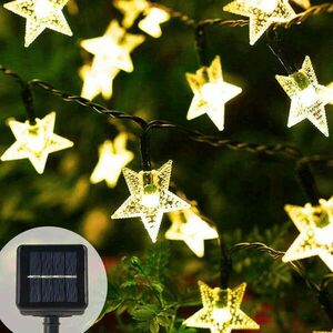 SUNNEST Napelemes Kültéri 50 LED-es, 7 Méteres Fényfüzér (Csillag formájú) kép