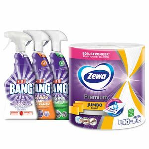 Zewa Premium Jumbo 3 rétegű Papírtörlő + Cillit Bang Tisztító csomag kép