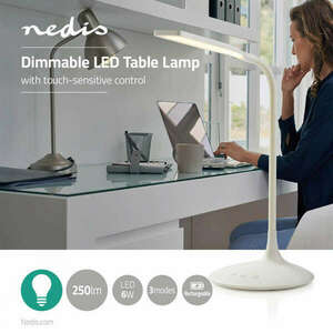 LED Asztali Lámpa Állítható Fényerősségű Érintésvezérlés | 3 üzemmód | Feltölthető akkumulátor | 250 lm ltlg3m1wt2 kép