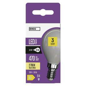 LED izzó Filament Mini Globe / E14 / 3, 4 W (40 W) / 470 lm / meleg fehér kép