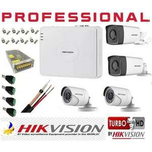 Hikvision 2MP 4 kamerás megfigyelő készlet 2 IR40m kamera és 2 IR 20m kamera tartozékokkal kép