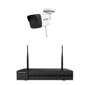 Vezeték nélküli felügyeleti készlet Hiwatch Hikvision WIFI kamera, 2MP, IR 30m, 4 csatornás NVR, 4MP, H.265+ kép