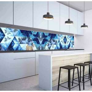 Wallplex falburkoló konyhapanel Kék prizma kép