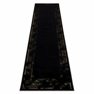 Modern GLOSS szőnyeg, futószőnyeg 408C 86 elegáns, glamour, art deco fekete / arany 80x300 cm kép