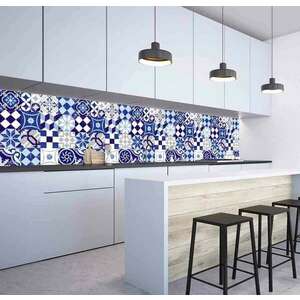 Wallplex falburkoló konyhapanel Kék Mozaik kép