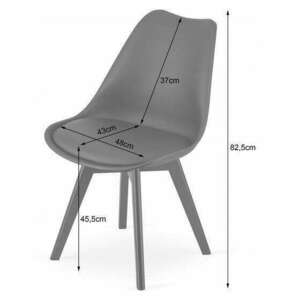 Skandináv stílusú szék, Mercaton, Mark, PP, fa, átlátszó, 49x42x82, 5 cm, átlátszó, PP, fa, 49x42x82, 5 cm kép