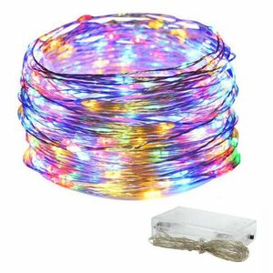 Mercaton® karácsonyi telepítés elemekkel, 10 m, 100 LED, Multicolor kép