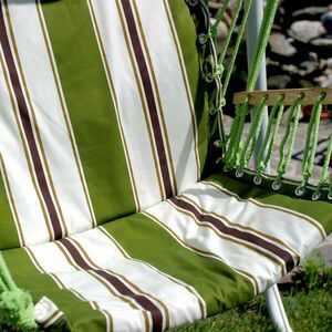 Függőágy kerti szék típushoz, 100x50 cm maximális terhelés 150 kg, Fehér / Zöld, MCT-0641 kép