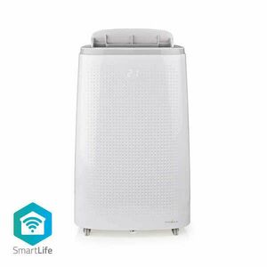 Nedis Mobil klíma 5, 2kw SMARTLIFE WIFIACMB1WT16 16000 BTU 140 m³ WIFI TUYA SMART app-pal távirányító, időzítő 3 az 1-ben -smart légkondicionáló, ventilátor és páramentesítő egyben páramentesítő 50l/nap, beszerelő csomaggal kép