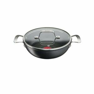 Tefal Unlimited Edény fedővel, 26 cm, Indukciós, Thermo Signal, Fekete kép