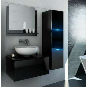 Venezia Like I. fürdőszobabútor szett + mosdókagyló + szifon. fényes fekete kép