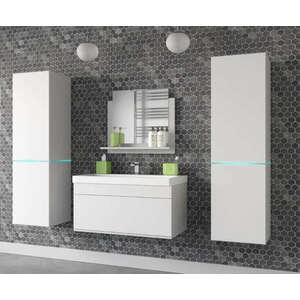 Venezia Alius A31 fürdőszobabútor szett + mosdókagyló + szifon, matt fehér kép