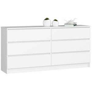 Komód - Akord Furniture K160-6 - fehér kép