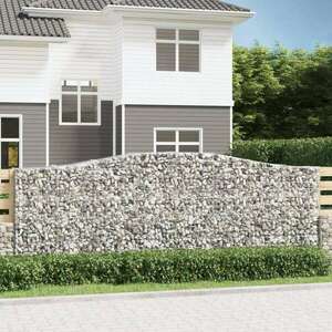 vidaXL 10 db íves horganyzott vas gabion kosár 400x50x140/160 cm kép