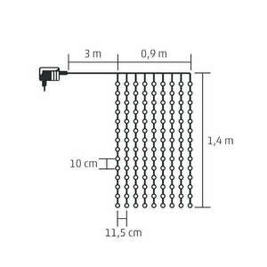 HOME KIN 168C/WH beltéri LED-es fényfüggöny, 168 db hideg fehér színű LED-del, 120x140 cm kép