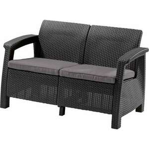 ALLIBERT CORFU LOVE SEAT MŰRATTAN KERTI 2 ÜLÉSES KANAPÉ kép