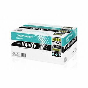 Wepa Liquify V hajtogatott kéztörlő 2 rétegű, 80% fehér, 24x21 cm 15x268lap/karton, 32 zsák/raklap kép