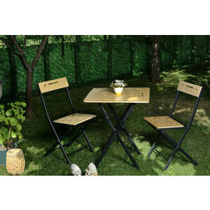 Bistro Set barna-fekete asztal és szék szett (3 darab) kép