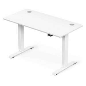 Íróasztal / számítógépasztal - elektromos magasság állítás - Vasagle Loft - 120 x 60 cm (fehér) kép