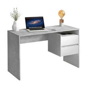 Számítógépasztal, beton|fehér, TULIO NEW kép