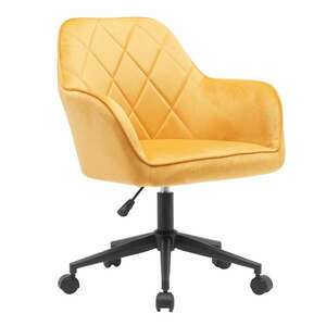 Irodai szék, Velvet szövet sárga|fekete, SORILA NEW kép