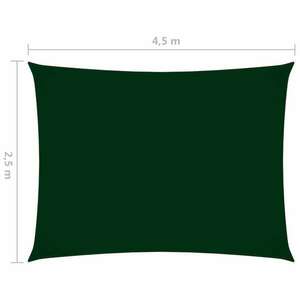 vidaXL sötétzöld téglalap alakú oxford-szövet napvitorla 4 x 5 m kép