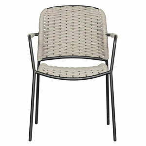 Fekete-bézs fém kerti szék szett 2 db-os Taku – Exotan kép