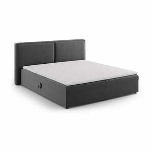 Sötétszürke ágyneműtartós boxspring ágy 180x200 cm Arendal – Cosmopolitan Design kép