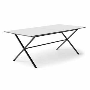Fehér bővíthető étkezőasztal fehér asztallappal 100x210 cm Meza – Hammel Furniture kép