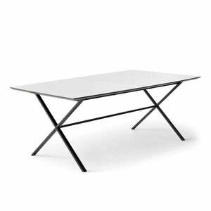 Fehér bővíthető étkezőasztal fehér asztallappal 90x165 cm Meza – Hammel Furniture kép