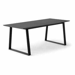 Fekete bővíthető étkezőasztal fekete asztallappal 100x210 cm Meza – Hammel Furniture kép