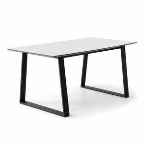 Fehér bővíthető étkezőasztal fehér asztallappal 90x165 cm Meza – Hammel Furniture kép