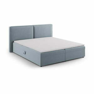 Világoskék ágyneműtartós boxspring ágy 180x200 cm Arendal – Cosmopolitan Design kép