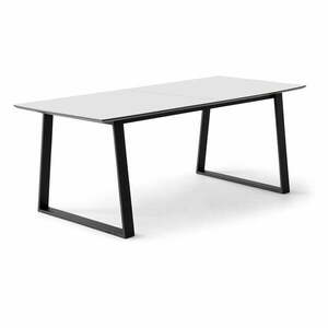 Fehér bővíthető étkezőasztal fehér asztallappal 100x210 cm Meza – Hammel Furniture kép