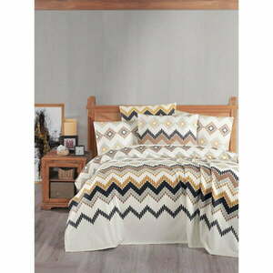 Bézs-krémszínű pamut ágytakaró 200x230 cm Pique – Mila Home kép