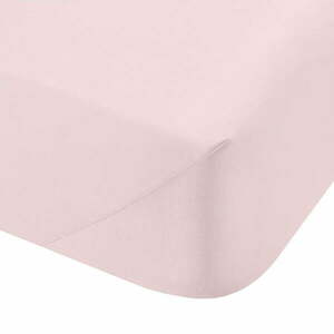 Rózsaszín gumis pamut-perkál lepedő 135x190 cm Cotton Percale – Bianca kép