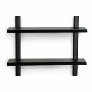 Fekete többszintes fém fali polc 60 cm Hola – Spinder Design kép
