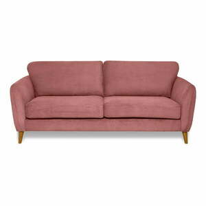 Rózsaszín kordbársony kanapé 206 cm Paris – Scandic kép