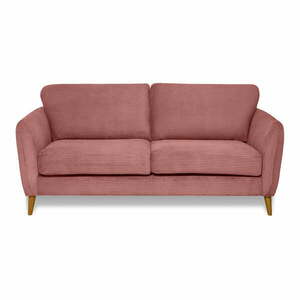 Rózsaszín kordbársony kanapé 170 cm Paris – Scandic kép