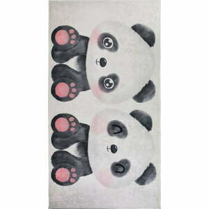 Fekete-fehér gyerek szőnyeg 80x150 cm Panda Friends – Vitaus kép