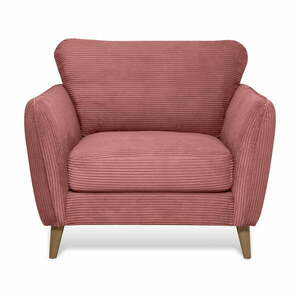 Rózsaszín kordbársony fotel Paris – Scandic kép