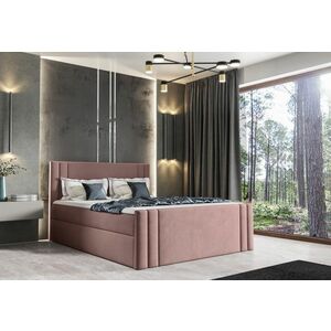 ELEKTRA kárpitozott boxspring ágy + topper, 140x200, mat velvet 63 kép