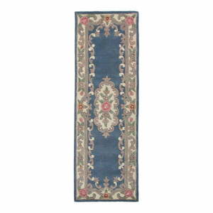 Aubusson kék gyapjú szőnyeg, 67 x 210 cm - Flair Rugs kép